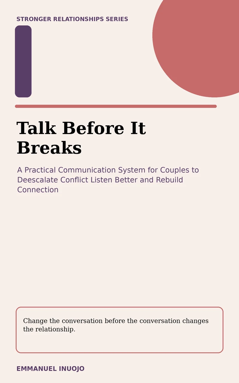 Front cover of Talk Before It Breaks by Emmanuel Inuojo